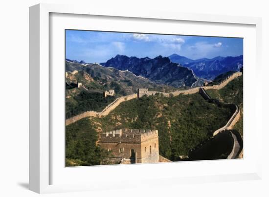 Landscape of Great Wall, Jinshanling, China-Keren Su-Framed Photographic Print