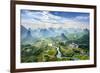 Landscape of Guilin, Li River and Karst Mountains. Located near Yangshuo County, Guilin City, Guang-aphotostory-Framed Photographic Print