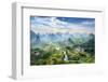 Landscape of Guilin, Li River and Karst Mountains. Located near Yangshuo County, Guilin City, Guang-aphotostory-Framed Photographic Print