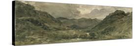 Landscape of Hills and Mountains in the Lake District-John Constable-Stretched Canvas