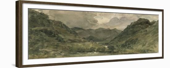 Landscape of Hills and Mountains in the Lake District-John Constable-Framed Premium Giclee Print