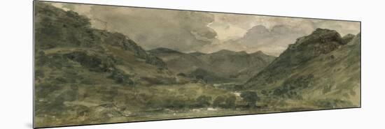 Landscape of Hills and Mountains in the Lake District-John Constable-Mounted Premium Giclee Print