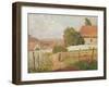 Landscape of Ile De France (Oil on Canvas)-Camille Pissarro-Framed Giclee Print