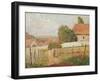 Landscape of Ile De France (Oil on Canvas)-Camille Pissarro-Framed Giclee Print