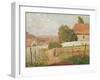 Landscape of Ile De France (Oil on Canvas)-Camille Pissarro-Framed Giclee Print