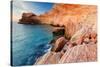 Landscape of island coastline, Sea of Cortez, Mexico-Claudio Contreras-Stretched Canvas