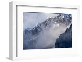 Landscape of island shrouded in mist, Antarctica-Keren Su-Framed Photographic Print