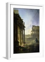 Landscape of Italy-Hubert Robert-Framed Giclee Print