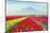 Landscape of Japan Tulips with Mt.Fuji in Japan.-Prasit Rodphan-Mounted Photographic Print