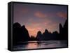 Landscape of Li River Under Sunrise, China-Keren Su-Framed Stretched Canvas