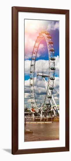 Landscape of London Eye - Millennium Wheel and River Thames - London - England - Door Poster-Philippe Hugonnard-Framed Photographic Print