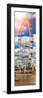 Landscape of London Eye - Millennium Wheel and River Thames - London - England - Door Poster-Philippe Hugonnard-Framed Photographic Print