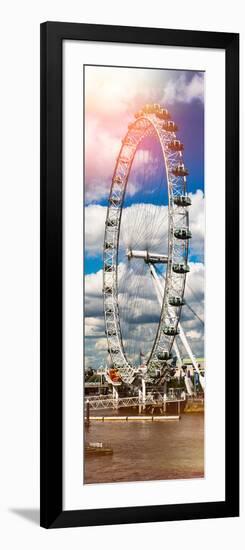 Landscape of London Eye - Millennium Wheel and River Thames - London - England - Door Poster-Philippe Hugonnard-Framed Photographic Print