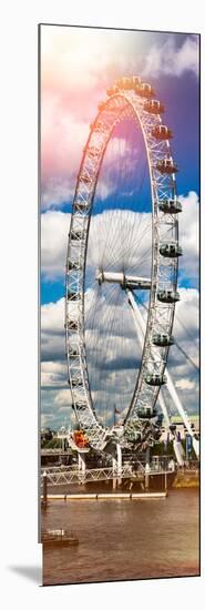 Landscape of London Eye - Millennium Wheel and River Thames - London - England - Door Poster-Philippe Hugonnard-Mounted Photographic Print