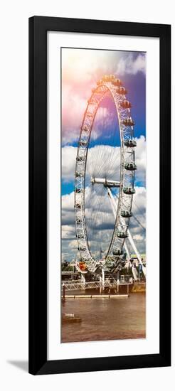 Landscape of London Eye - Millennium Wheel and River Thames - London - England - Door Poster-Philippe Hugonnard-Framed Photographic Print