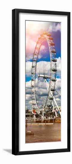 Landscape of London Eye - Millennium Wheel and River Thames - London - England - Door Poster-Philippe Hugonnard-Framed Photographic Print