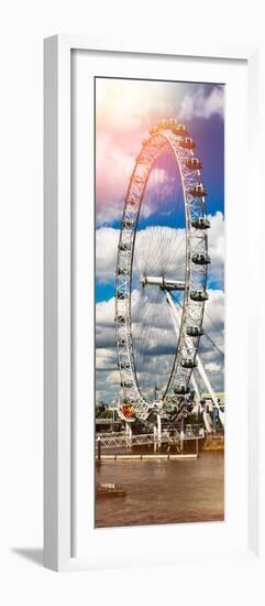 Landscape of London Eye - Millennium Wheel and River Thames - London - England - Door Poster-Philippe Hugonnard-Framed Photographic Print