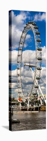 Landscape of London Eye - Millennium Wheel and River Thames - London - England - Door Poster-Philippe Hugonnard-Stretched Canvas