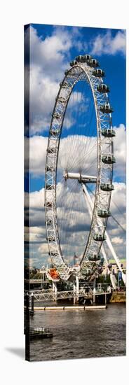 Landscape of London Eye - Millennium Wheel and River Thames - London - England - Door Poster-Philippe Hugonnard-Stretched Canvas