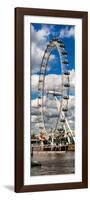 Landscape of London Eye - Millennium Wheel and River Thames - London - England - Door Poster-Philippe Hugonnard-Framed Photographic Print