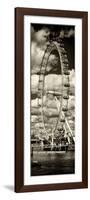 Landscape of London Eye - Millennium Wheel and River Thames - London - England - Door Poster-Philippe Hugonnard-Framed Photographic Print