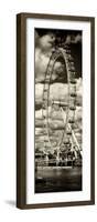 Landscape of London Eye - Millennium Wheel and River Thames - London - England - Door Poster-Philippe Hugonnard-Framed Photographic Print