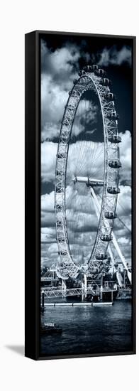 Landscape of London Eye - Millennium Wheel and River Thames - London - England - Door Poster-Philippe Hugonnard-Framed Stretched Canvas
