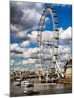 Landscape of London Eye - Millennium Wheel and River Thames - London - England - United Kingdom-Philippe Hugonnard-Mounted Photographic Print