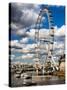 Landscape of London Eye - Millennium Wheel and River Thames - London - England - United Kingdom-Philippe Hugonnard-Stretched Canvas