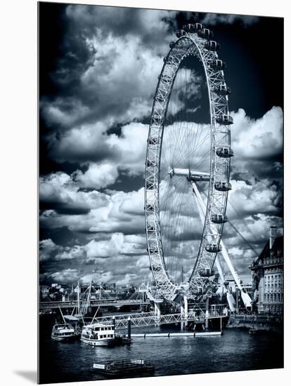 Landscape of London Eye - Millennium Wheel and River Thames - London - England - United Kingdom-Philippe Hugonnard-Mounted Photographic Print