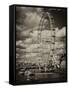 Landscape of London Eye - Millennium Wheel and River Thames - London - England - United Kingdom-Philippe Hugonnard-Framed Stretched Canvas