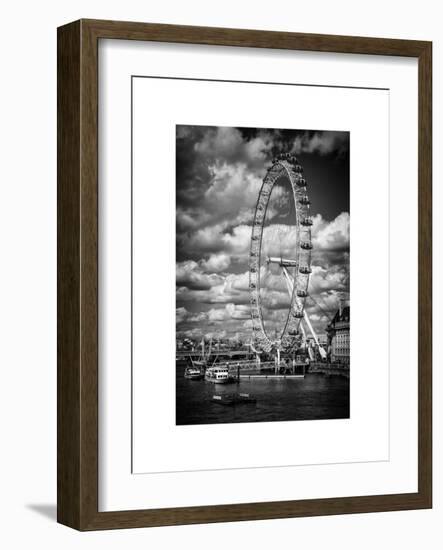 Landscape of London Eye - Millennium Wheel and River Thames - London - England - United Kingdom-Philippe Hugonnard-Framed Art Print