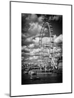 Landscape of London Eye - Millennium Wheel and River Thames - London - England - United Kingdom-Philippe Hugonnard-Mounted Art Print