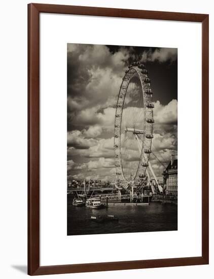 Landscape of London Eye - Millennium Wheel and River Thames - London - England - United Kingdom-Philippe Hugonnard-Framed Art Print