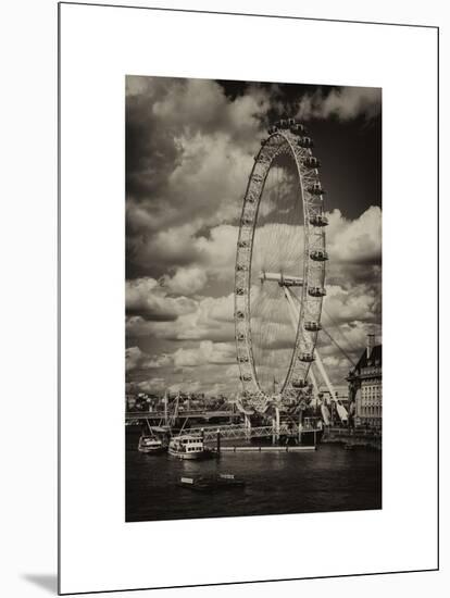Landscape of London Eye - Millennium Wheel and River Thames - London - England - United Kingdom-Philippe Hugonnard-Mounted Art Print