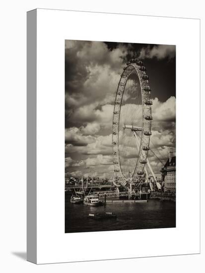 Landscape of London Eye - Millennium Wheel and River Thames - London - England - United Kingdom-Philippe Hugonnard-Stretched Canvas