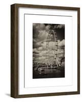 Landscape of London Eye - Millennium Wheel and River Thames - London - England - United Kingdom-Philippe Hugonnard-Framed Art Print