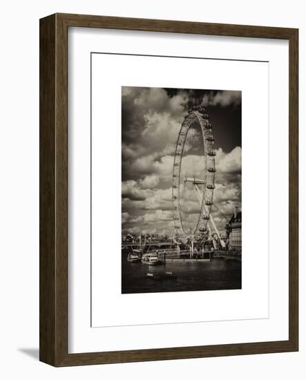 Landscape of London Eye - Millennium Wheel and River Thames - London - England - United Kingdom-Philippe Hugonnard-Framed Art Print