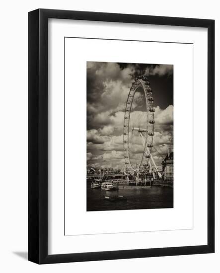 Landscape of London Eye - Millennium Wheel and River Thames - London - England - United Kingdom-Philippe Hugonnard-Framed Art Print
