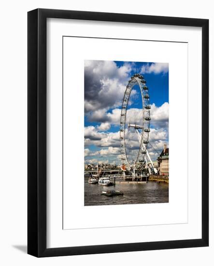 Landscape of London Eye - Millennium Wheel and River Thames - London - England - United Kingdom-Philippe Hugonnard-Framed Art Print