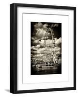 Landscape of London Eye - Millennium Wheel and River Thames - London - England - United Kingdom-Philippe Hugonnard-Framed Art Print