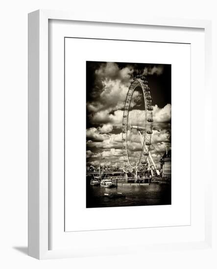 Landscape of London Eye - Millennium Wheel and River Thames - London - England - United Kingdom-Philippe Hugonnard-Framed Art Print