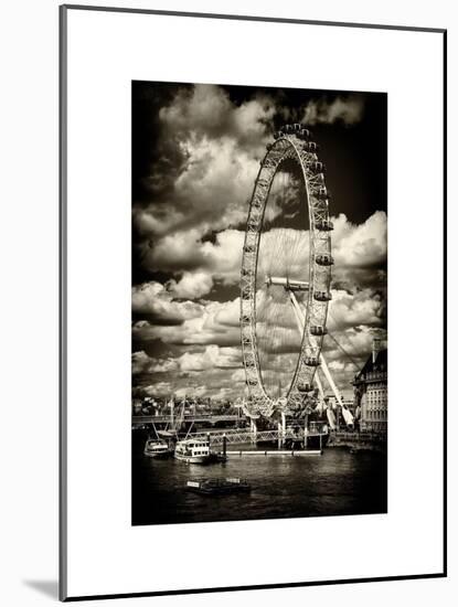 Landscape of London Eye - Millennium Wheel and River Thames - London - England - United Kingdom-Philippe Hugonnard-Mounted Art Print