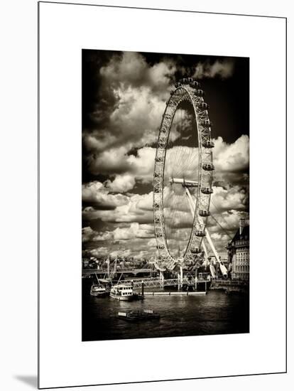 Landscape of London Eye - Millennium Wheel and River Thames - London - England - United Kingdom-Philippe Hugonnard-Mounted Art Print