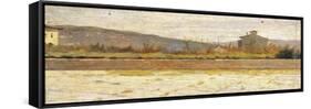 Landscape of Modigliana-Silvestro Lega-Framed Stretched Canvas