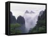 Landscape of Mt. Huangshan (Yellow Mountain) in Mist, China-Keren Su-Framed Stretched Canvas
