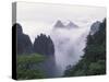 Landscape of Mt. Huangshan (Yellow Mountain) in Mist, China-Keren Su-Stretched Canvas