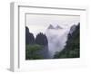 Landscape of Mt. Huangshan (Yellow Mountain) in Mist, China-Keren Su-Framed Photographic Print