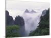 Landscape of Mt. Huangshan (Yellow Mountain) in Mist, China-Keren Su-Stretched Canvas