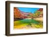 Landscape of Ormiston Gorge Water Hole with ghost gum in West MacDonnell Ranges, Australia-Alberto Mazza-Framed Photographic Print